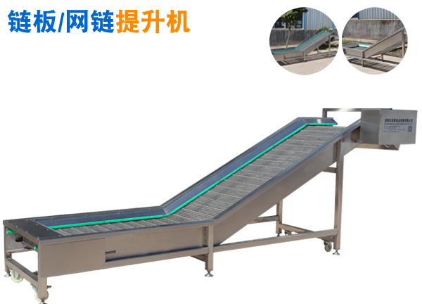 海鮮清洗鏈板輸送機(jī) 直行提升機(jī)